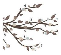 ROOMMATES Stickers - Branches Noires - Hauteur 22,9 cm Multicolors G