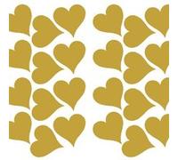 ROOMMATES Stickers - Cœurs Dorées - Hauteur 45,7 cm Multicolors G