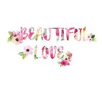 ROOMMATES Stickers - Ecriture Beautiful Love - Hauteur 92.71 cm Multicolors G