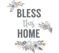 ROOMMATES Stickers - Écriture Bless This Home - Hauteur 92.71 cm Multicolors