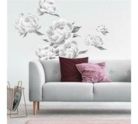 ROOMMATES Stickers géant Pivoines noires et blanches Noir G