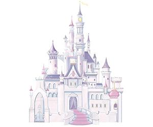 RoomMates Stickers Géant Repositionnable Disney Princesse Château, Blanc
