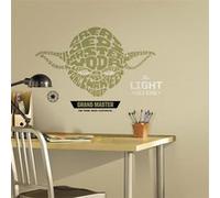ROOMMATES Stickers Géant Yoda Typographique Star Wars Multicolors G