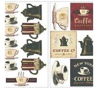 Autocollants muraux RoomMates RMK1254SCS Coffee House 25,4 cm x 45,7 cm