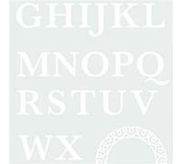 ROOMMATES Stickers monogramme Majuscule et cercle décoratif blanc Blanc