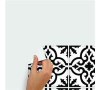 ROOMMATES Stickers mosaïque blanc et noir Blanc G