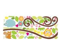 RoomMates stickers muraux Animaux dans la forêt vinyle 66 pièces Multicolors G