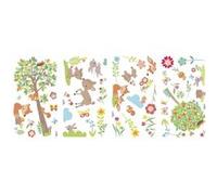 RoomMates stickers muraux animaux de la forêt vinyle 39 pièces Multicolors G