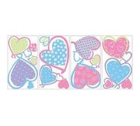 RoomMates stickers muraux coeurs vinyle 16 pièces multicolore G