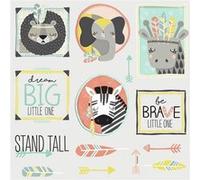 RoomMates stickers muraux galerie animaux vinyle 14 pièces Multicolors G