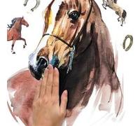 Sticker géant repositionnable chevaux sauvages en pastel