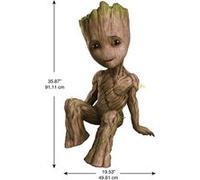 RoomMates Marvel Sticker Géant repositionnable Groot Gris/Blanc