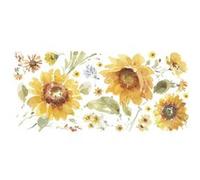 ROOMMATES Stickers Muraux Géants Lisa Audit Fleur de Tournesol Multicolors