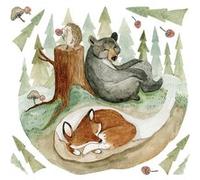 ROOMMATES Sticker Géant repositionnable Le Renard et ses amis