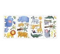 RoomMates stickers muraux Jungle Adventure vinyle 29 pièces Multicolore G