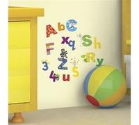 RoomMates stickers muraux Lazoo chiffres et lettres vinyle 72 pièces Multicolore G