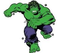 RoomMates stickers muraux Marvel Classic Hulk vinyle 19 pièces Vert G