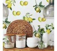 RoomMates Stickers repositionnables citrons et feuilles