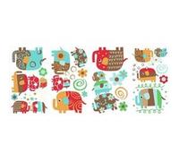 RoomMates stickers muraux Zutano éléphants vinyle 22 pièces Multicolore G