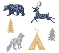 ROOMMATES Stickers - Nature Avec Ours - Hauteur 92.71 cm Multicolors G