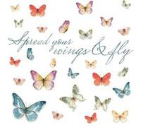 ROOMMATES Stickers - Papillons Avec Textes - Hauteur 22,9 cm Multicolors