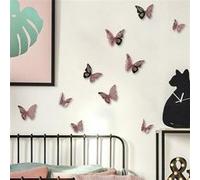 ROOMMATES Stickers papillons rose or métal 3D Multicolors G