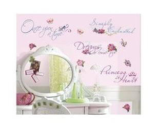 ROOMMATES Stickers phrase Disney chambre Princesse Multicolors G