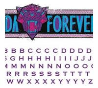 ROOMMATES Stickers repositionnables - Black Panther : Wakanda Forever et Lettres de l'Alphabet - 73 cm x 20 cm Multicolors