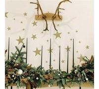 ROOMMATES Stickers repositionnables étoiles dorées de noël Gris