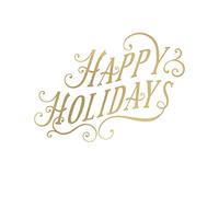 RoomMates Stickers repositionnables HAPPY HOLIDAYS avec effet encre métallique