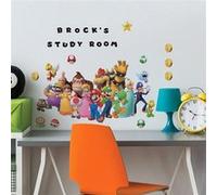 ROOMMATES RMK5094GM Alphabet géant Super Mario Autocollants muraux à décoller et à Coller, Green, Red, Yellow