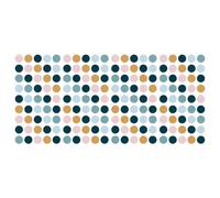 ROOMMATES Stickers repositionnables Pois Jaunes, Bleus et Roses
