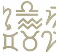 ROOMMATES Stickers signes du zodiaque beige Beige G