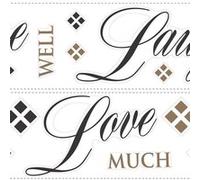 ROOMMATES Stickers - Vivre, Rire, Aimer - Hauteur 22,9 cm Multicolors G