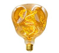 Roomrite Ampoule LED E27,Ampoule Vintage E27 4W Dimmable G125 Φ125mm XXL Blanc Froid pour Éclairage Rétro Décoration Intérieur - Verre ambré,G125RM03