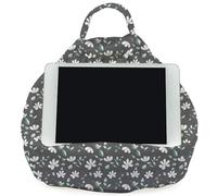Rooms By Me Coussin de support pour tablette Fleurs pour tablettes, liseuses, smartphones et livres avec poche pour accessoires | Fabriqué au Royaume-Uni | Plus de 50 designs