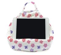 Rooms By Me Coussin de support pour tablette floral pour tablettes, liseuses, smartphones et livres avec poche pour accessoires | Fabriqué au Royaume-Uni | Plus de 50 designs