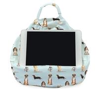 Rooms By Me Dogs Support de tablette pour tablettes, liseuses, smartphones et livres avec poche pour accessoires | Fabriqué au Royaume-Uni | Plus de 50 motifs