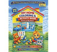 Rooms In My House: A Toddler Coloring & Activity Book: Find, Color, Count, Trace & Cut & Paste Activities for Ages 3-5