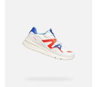 Geox J Rooner Boy Basket, Blanc/Rouge, 39 EU