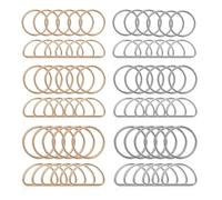 Roosea 72 Pcs Anneau en D Anneaux en D Boucle en Métal Anneau Sac a Main Anneau Demi Rond et Mousqueton Rond Petits Anneaux Métal Pour Sacs Ceintures Sacs à Dos Sacs à Main 20mm 25mm 32mm