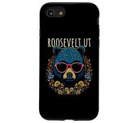 Roosevelt Utah USA Ours Portant des Lunettes de Soleil Motif Fleurs Coque pour iPhone SE (2020) / 7/8
