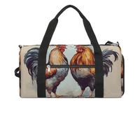 Rooster And Hen Sac de sport pour homme et femme résistant à l'eau Sac de voyage léger pour le voyage et le sport, blanc, taille unique, blanc, Taille unique
