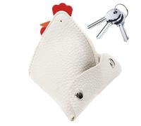 Rooster Coin Purse - Creative Animal Shape PU Leather Mini Wallet, Buckled Key Case | Small Clutch Bag for Cards Cash Keys Headphones | Cute Chicken Purse Accessory for Kids Adults Daily Use