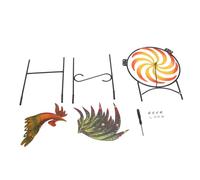 Rooster Wind Spinner Metal Iron Windmill Decorative Cock Wind Sculpture Ideal for Outdoor Farm Lawn Yard Patio Settings