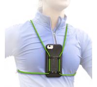 Rooster Wrap Neon Green - Support de telephone portable retractable - Montage poitrine du telephone mobile - Accessoire universel du telephone po