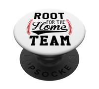 Root for The Home Team Baseball Mom Funny Baseball Game Day PopSockets PopGrip Adhésif