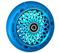 Root Industries Lotus Hollowcore Roue de trottinette freestyle 110 mm Abec 11 + autocollants Fantic26 (bleu radiant/polyuréthane)