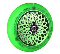 Root Industries Lotus Roulette de trottinette 110 mm + autocollant Fantic26 (vert radiant/vert polyuréthane).