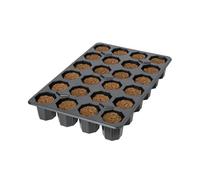 ROOT!T Kit de démarrage de 24 graines avec Bouchons secs en Fibre de Coco et Plateau de semis réutilisables pour la Culture de pépinière, kit de Germination sans Tourbe